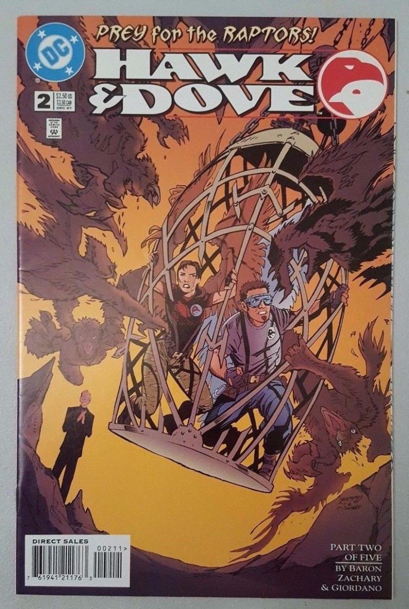HAWK & DOVE #2, NM-, Baron, 1997, DC Comics, Giordano, more in store