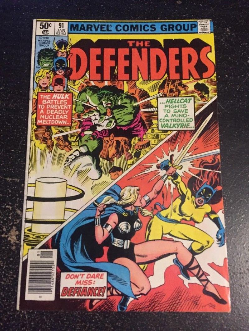 DEFENDERS #91, VF+, Hulk, Marvel, HellCat, Valkyrie, 1972 1981, more in store