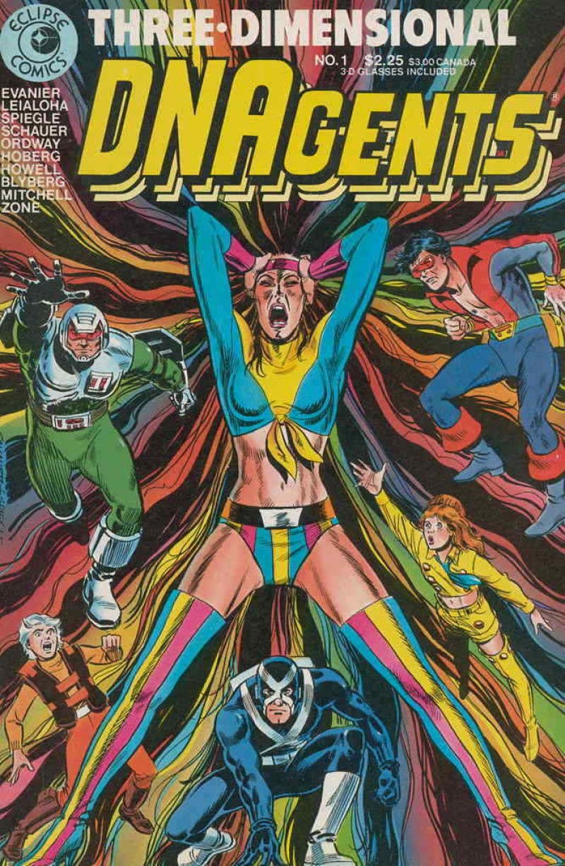 3-D DNAGENTS #1, VF/NM, no glasses, Eclipse Comics 1986 more Indies in store