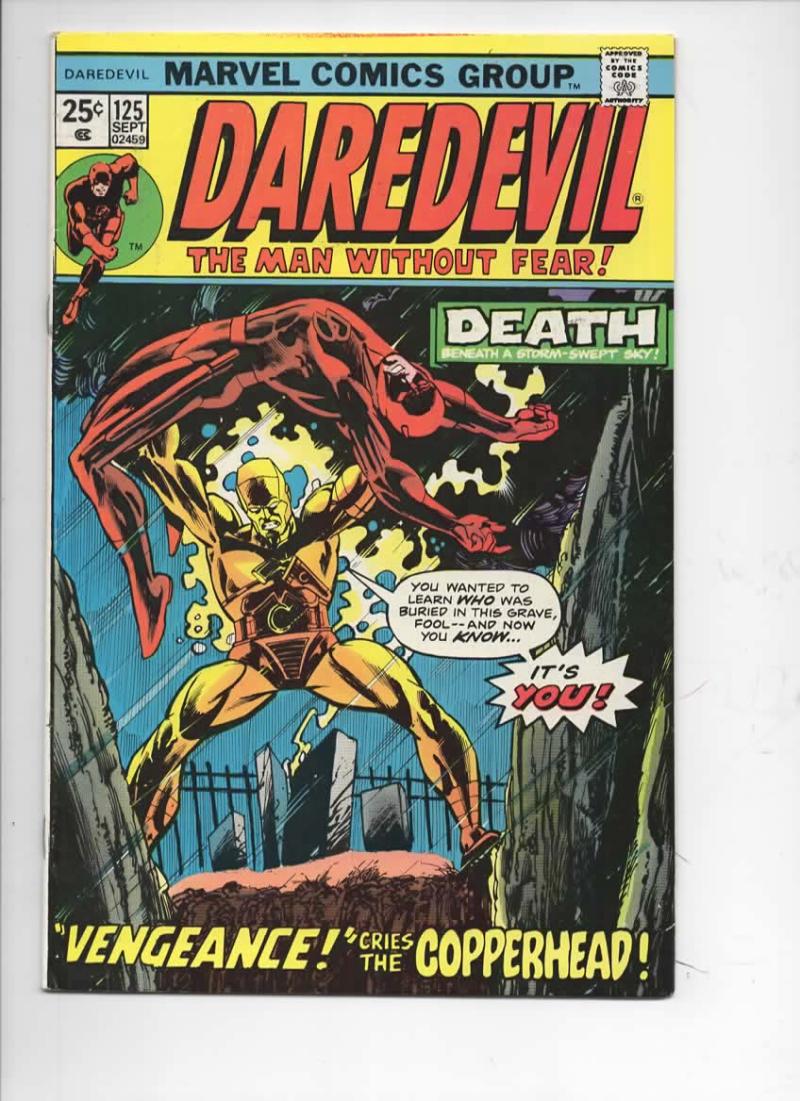 DAREDEVIL #125 FN/VF, Murdock, CopperHead, 1964 1975, more Marvel in store