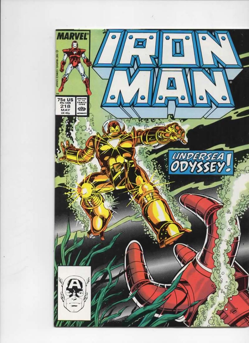 IRON MAN #218, VF/NM Tony Stark, Layton, 1968 1987, more IM in store, Marvel