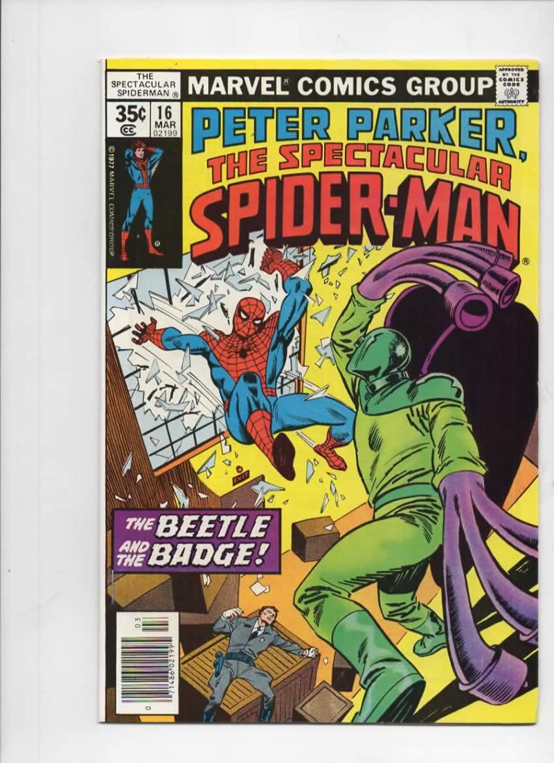 Peter Parker SPECTACULAR SPIDER-MAN #16 FN, Beetle 1976 1978 more in store