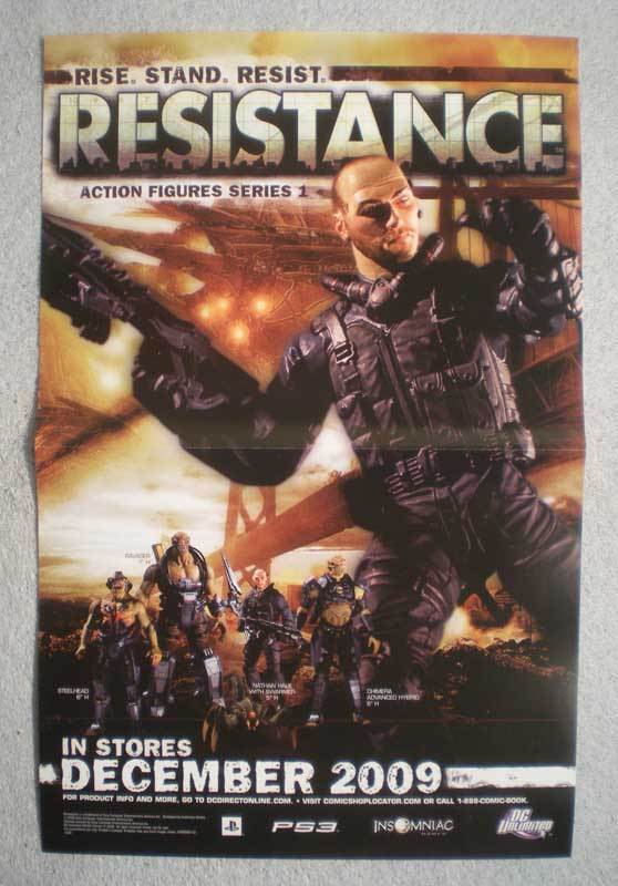 RESISTANCE ACTION FIGURES Promo Poster, 2009, Unused, more in our store