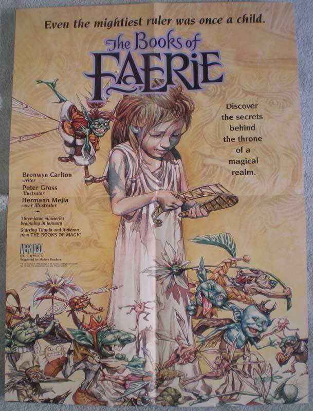 BOOKS of FAERIE Promo poster, Vertigo, 1996,  Unused, more in our store