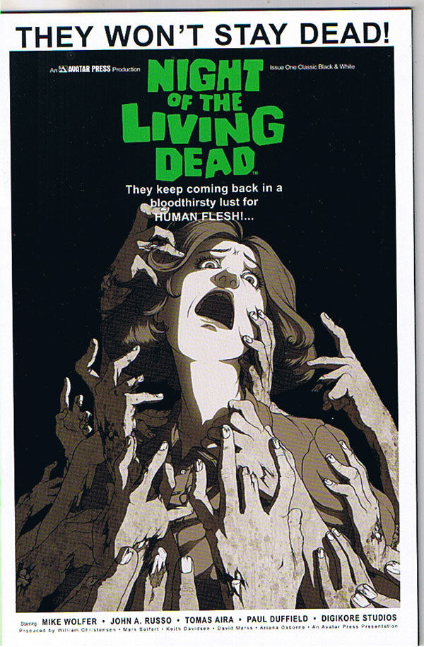 NIGHT of the LIVING DEAD #1, NM+, Zombies, B&W, 2010, undead, more NOTLD in store