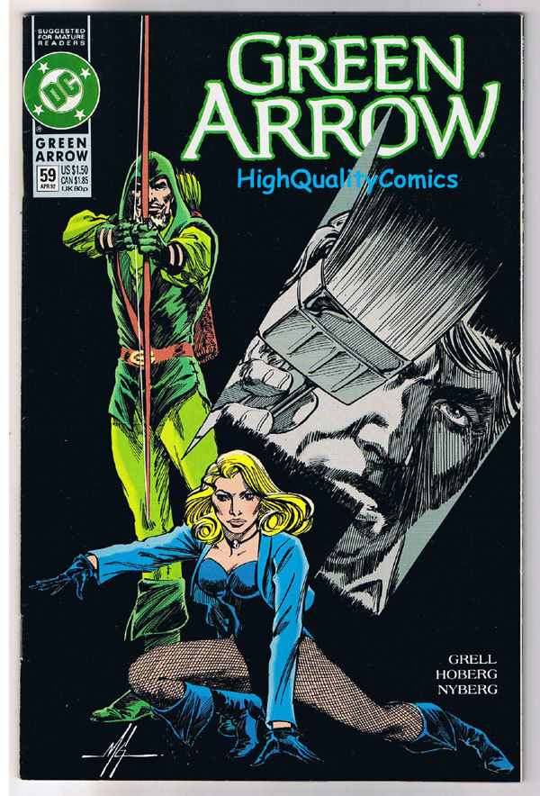 GREEN ARROW #59, NM-, Mike Grell, Predator, 1988, more in store