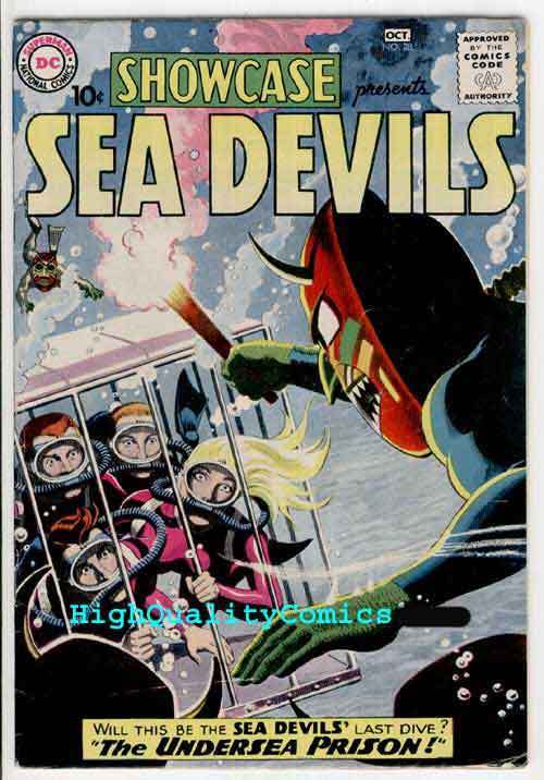SHOWCASE #28, FN/FN+, 2nd Sea Devils, Russ Heath, 1960, Undersea Prison