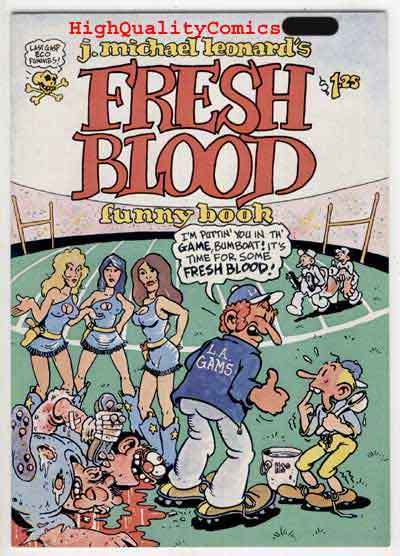 FRESH BLOOD FUNNYBOOK #1, VF+, Underground, Lasp Gasp, Football. 1978