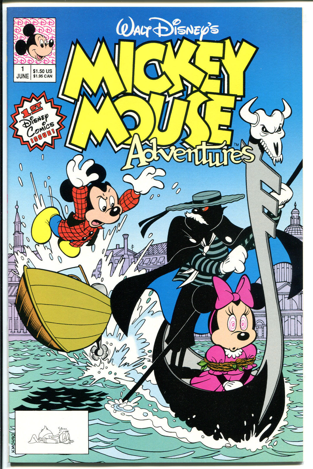 MICKEY MOUSE ADVENTURES #1,  NM+, Walt, 1st Disney, 1990, more Disney in store