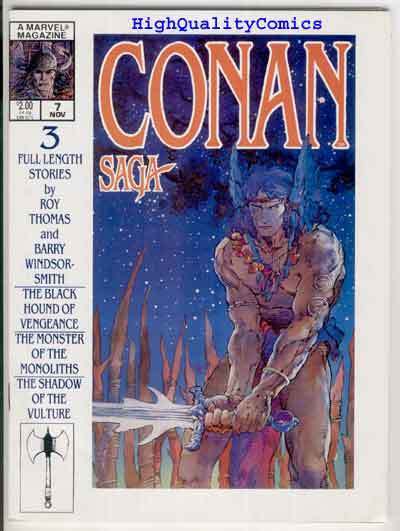 CONAN SAGA #7, NM, Barry Smith,1987, Monster, Vulture, Robert E Howard